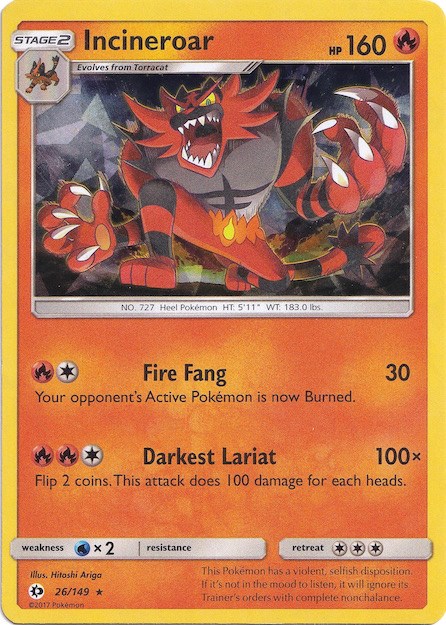 Incineroar - 026/149 (Cracked Ice Holo)