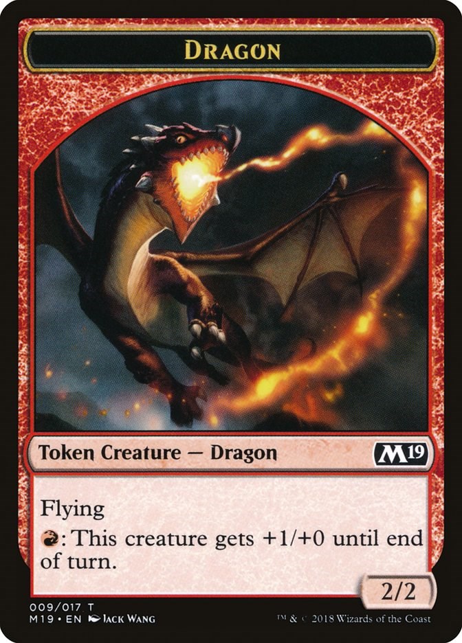 Dragon Token (009) 9 Core Set 2019 Non-Foil, image 1