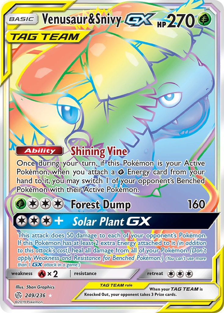 Venusaur & Snivy GX (Secret)