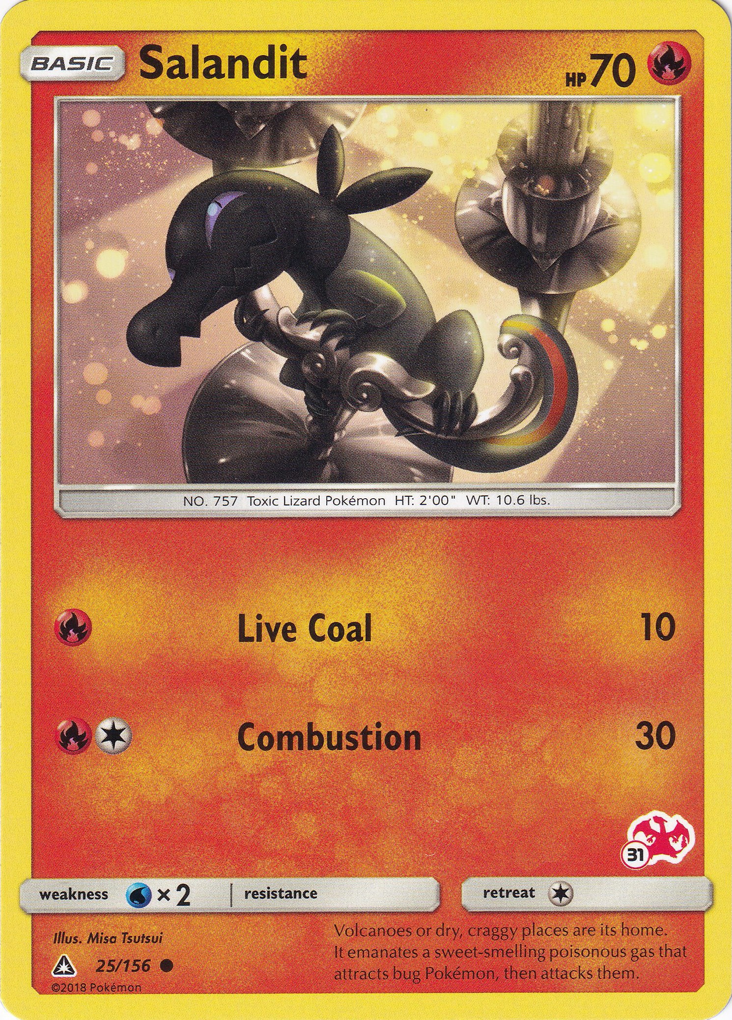 Salandit - 25/156 (#31 Charizard Stamped)