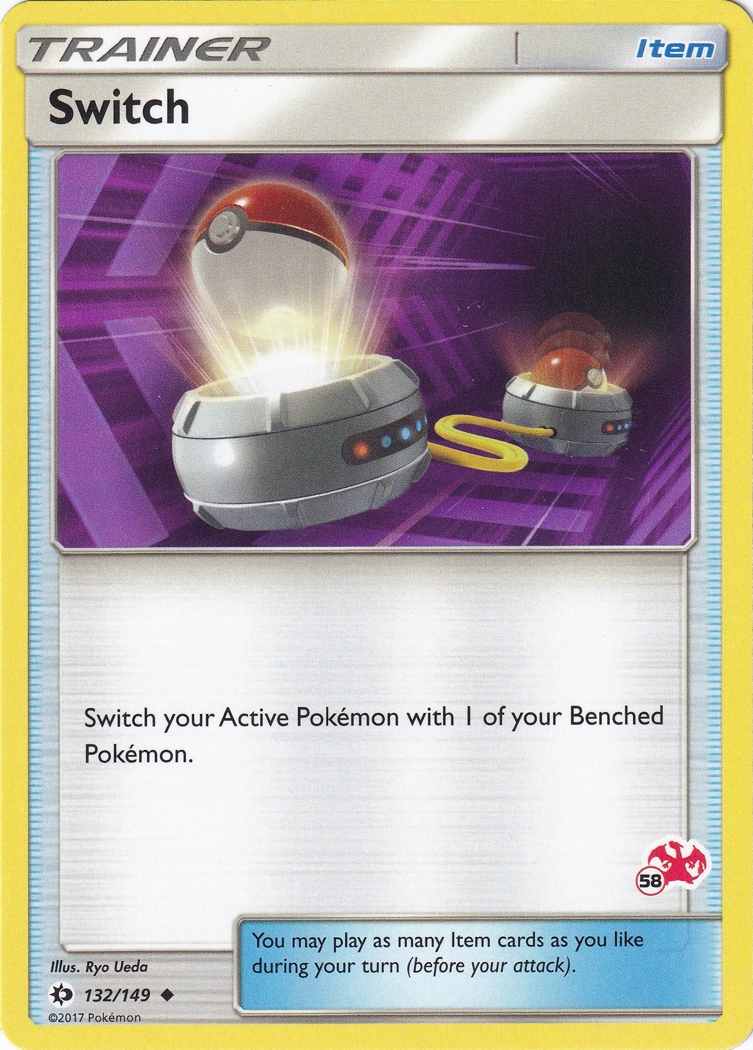 Switch - 132/149 (#58 Charizard Stamped)