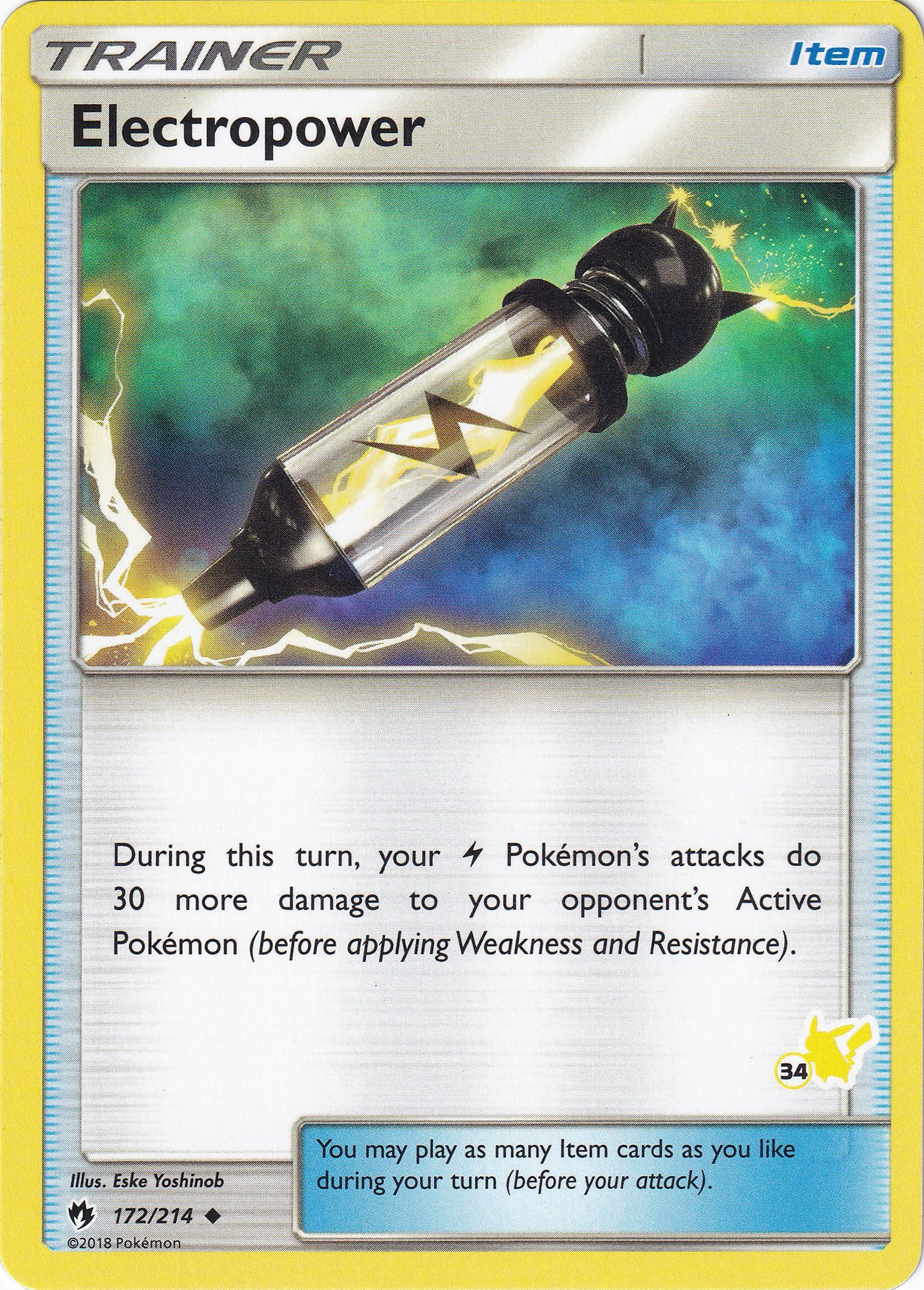 Electropower - 172/214 (#34 Pikachu Stamped)
