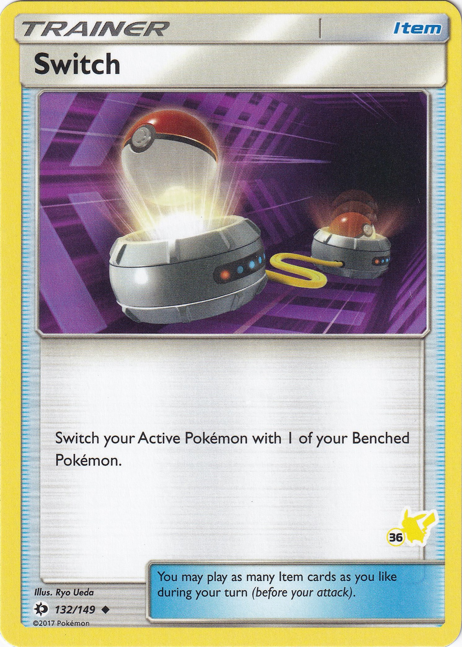 Switch - 132/149 (#36 Pikachu Stamped)