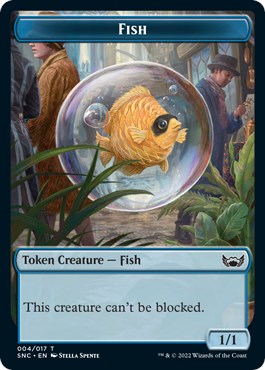 Fish Token 4 Streets of New Capenna Non-Foil, image 1