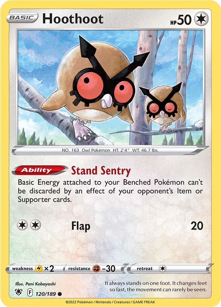 Pokemon Hoothoot 120/189 SWSH10: Astral Radiance