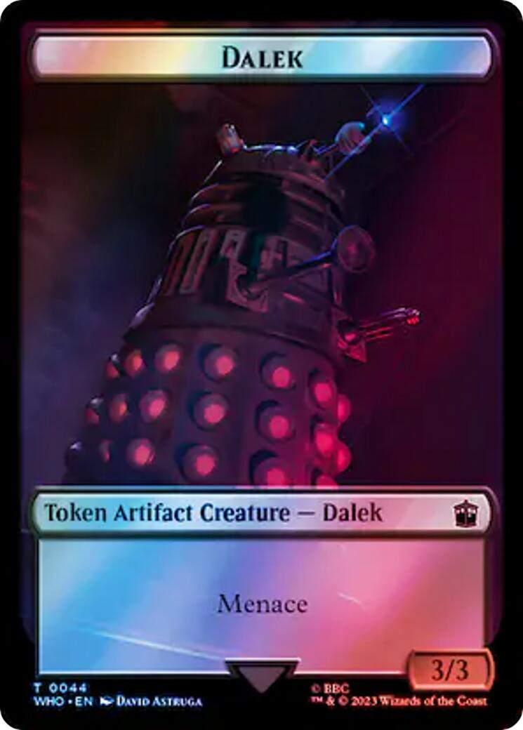 Dalek // Clue (0054) Double-Sided Token (Surge Foil)