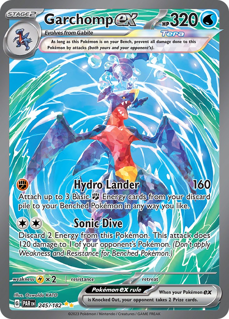 Garchomp ex 245/182 Paradox Rift Holofoil, image 1