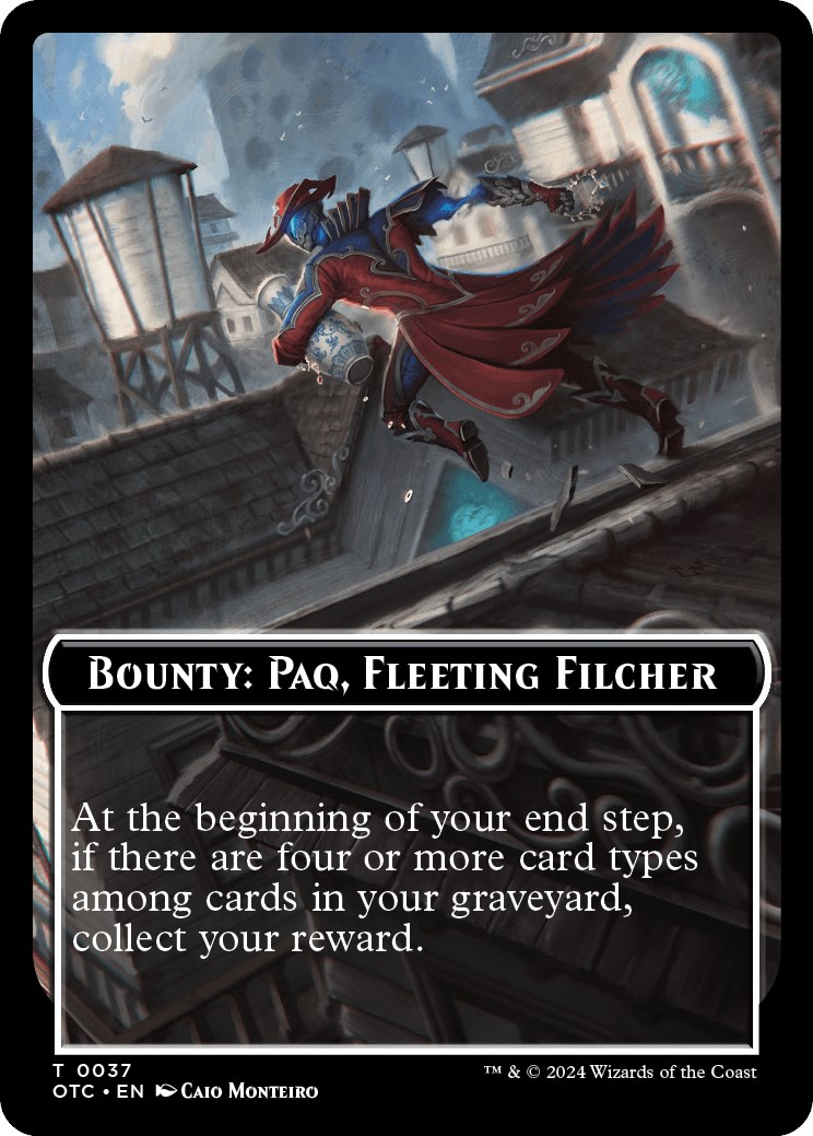 Bounty: Paq, Fleeting Filcher // Bounty Rules Double-Sided Token