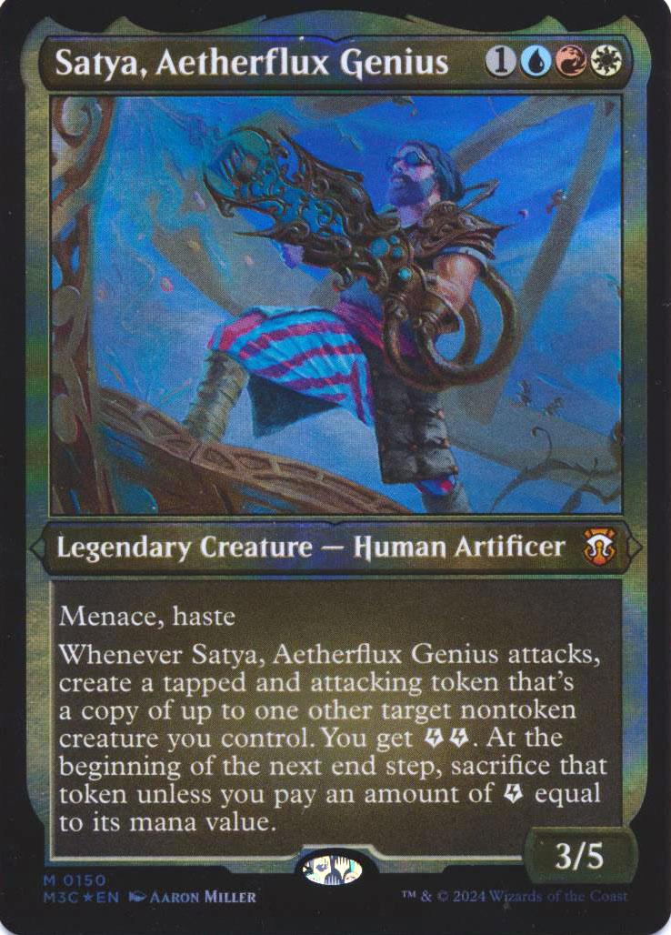 Satya, Aetherflux Genius (Display Commander) (Ripple Foil) - Thick Stock