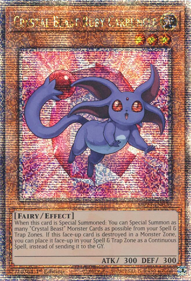 Crystal Beast Ruby Carbuncle (Quarter Century Secret Rare)