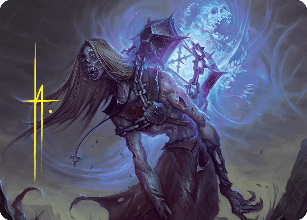 Soul-Shackled Zombie Art Card (9/54) (Gold-Stamped Signature)