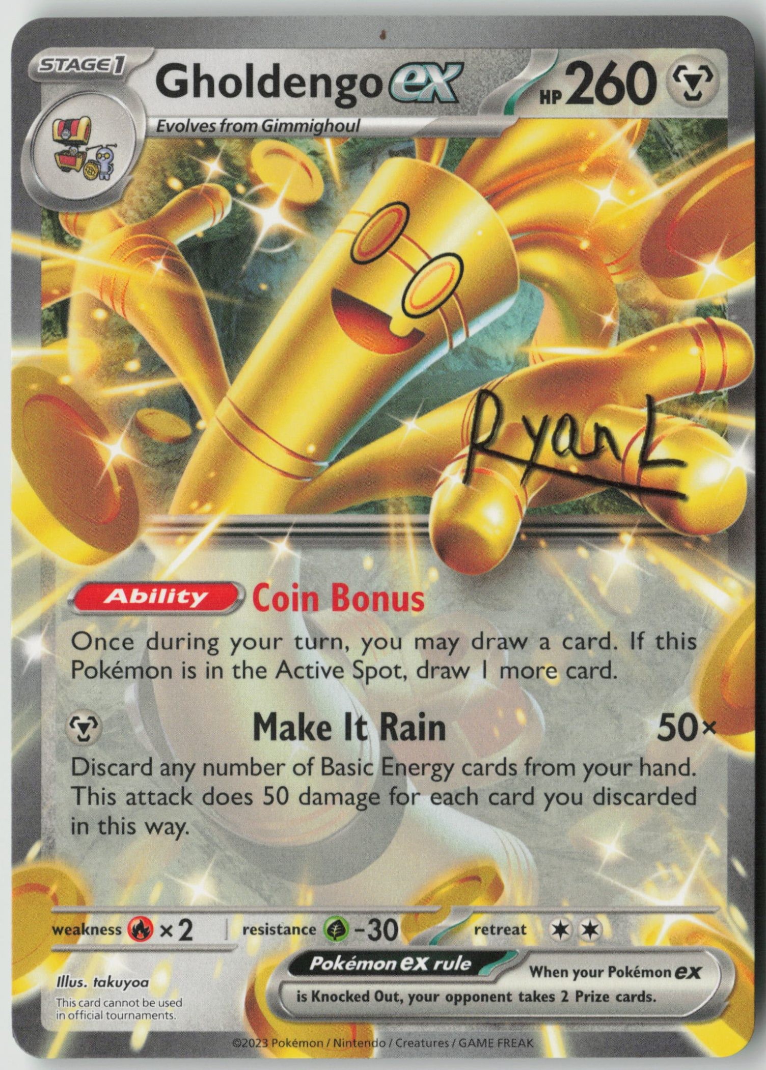Gholdengo ex - 2025 (Liao Fu Guan) [Gold Stamped]