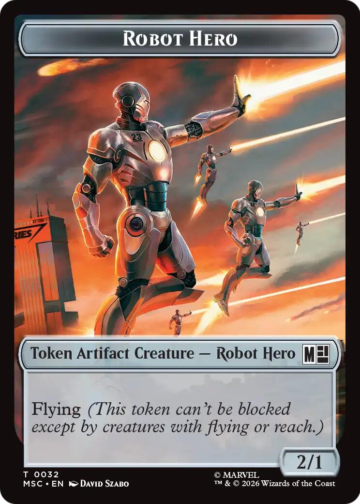 Robot Hero // Villain Double-Sided Token