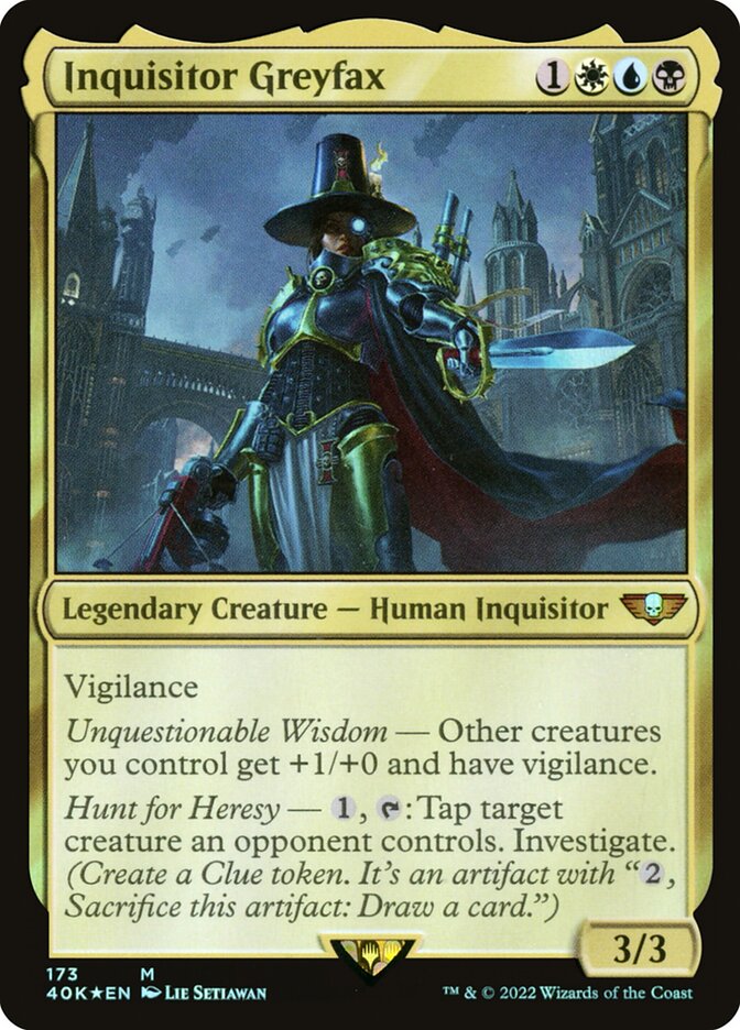 Inquisitor Greyfax (Display Commander) (Surge Foil) - Thick Stock
