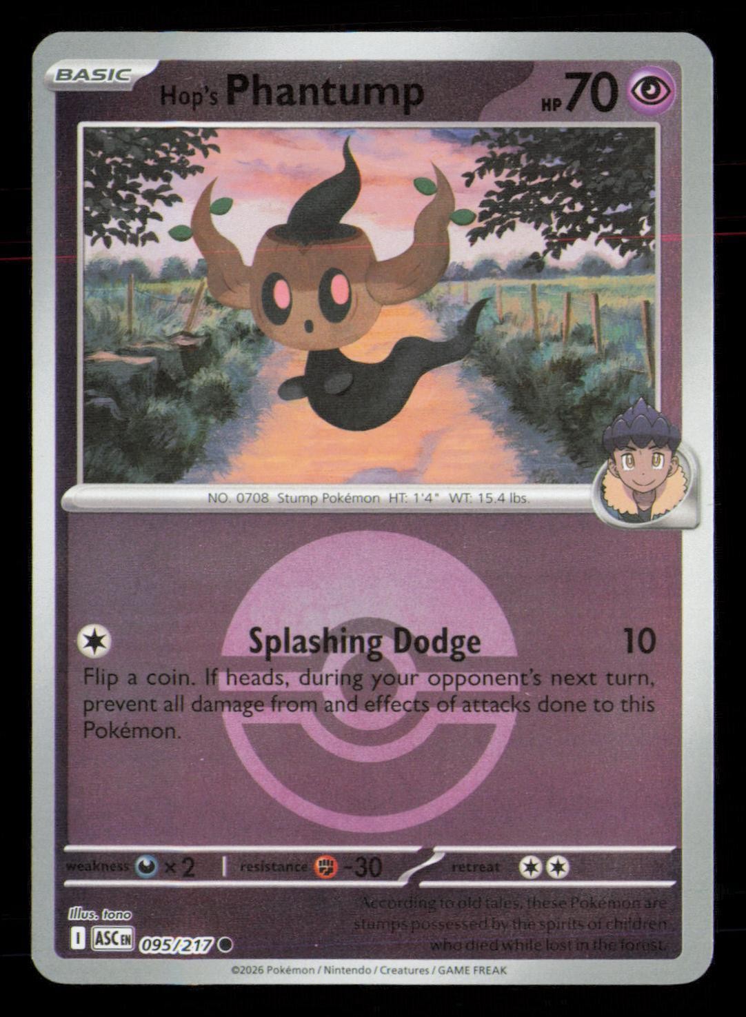 Hop's Phantump (Poke Ball)