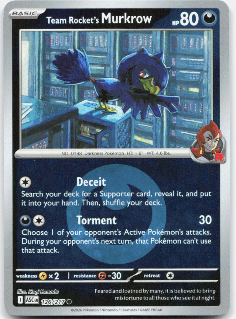 Team Rocket's Murkrow (Energy Symbol Pattern)