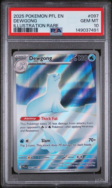 2025 POKEMON PFL EN DEWGONG ILLUSTRATION RARE PSA 10