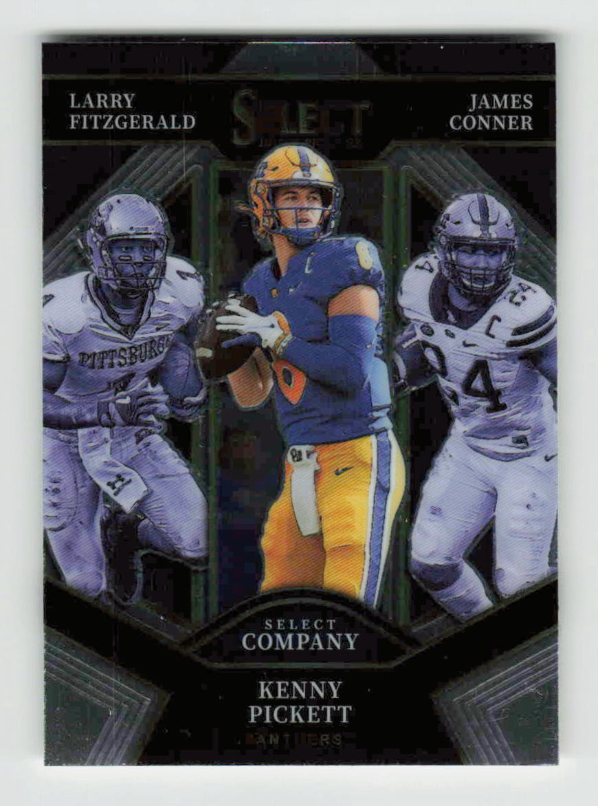 2022 Panini Select Draft Picks Select Company Kenny Pickett; Larry Fitzgerald; James Conner #SC-PITT