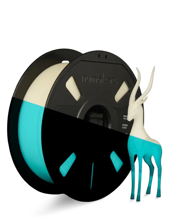 Glow Aqua Blue - PLA Glow in the Dark