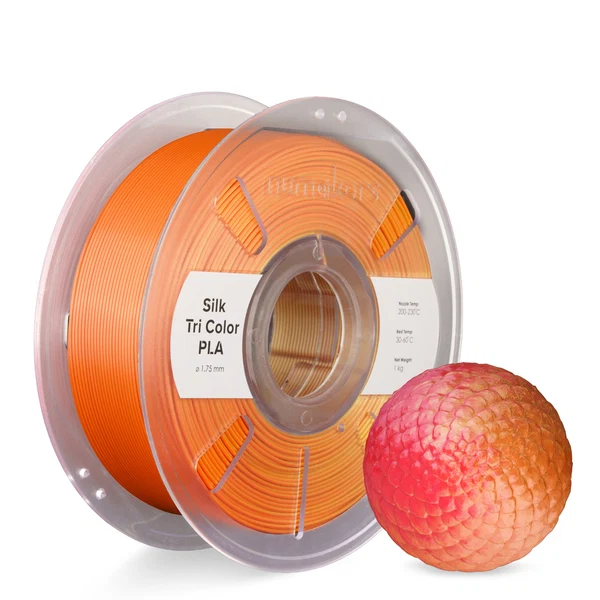 Red/Orange/Gold - Silk Tri Color PLA