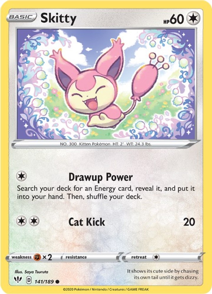 Pokemon Skitty 141/189 SWSH03: Darkness Ablaze