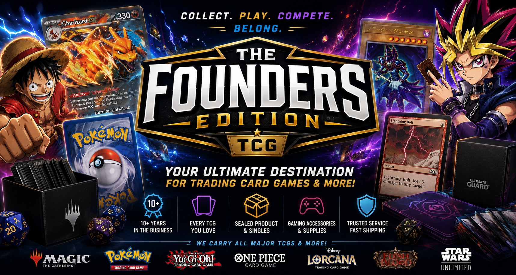 Shop now banner the founders edition